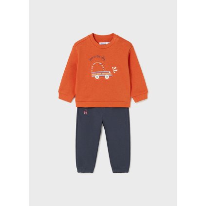 2 dielna tepláková súprava chlapčenská - Oranžová (Veľkosť 92)