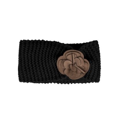 Dievčenská pletená čelenka - Čierna (Veľkosť UNI)