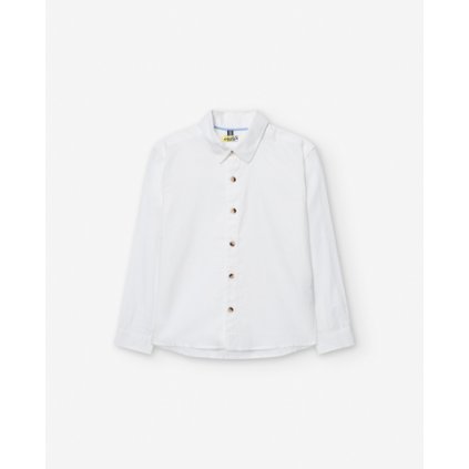 Chlapčenská košeľa dlhý rukáv - Biela (Veľkosť 116)