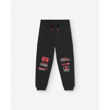 Bavlnené nohavice- tepláky chlapčenské - Čierna (Veľkosť 98)