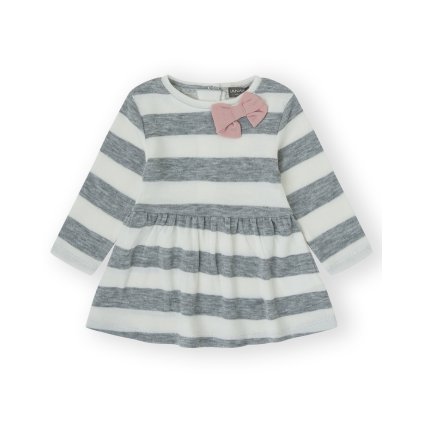 Dievčenské bavlnené šaty - tunika - Sivá (Veľkosť 80)