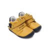 BAREFOOT kožená chlapčenská obuv DDSTEP - Žltá (Veľkosť 21)
