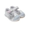 D.D.STEP barefoot dievčenské baleríny - Strieborná (Veľkosť 22)