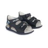 D.D.STEP chlapčenské celokožené sandále - Modrá (Veľkosť 19)