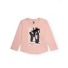 Dievčenské tričko s dlhým rukávom s potlačou (Veľkosť 128)