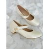 Perleťové dievčenské balerínky (Veľkosť 32, Farba Biela)