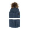 Chlapčenská zimná čiapka s nákrčníkom (Veľkosť 4-10 rokov, Farba Modrá)