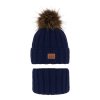 Chlapčenská zimná čiapka s nákrčníkom (Veľkosť UNI, Farba Modrá)