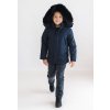 Nepremokavá chlapčenská bunda s kožušinkou - Modrá (Veľkosť 152/158)