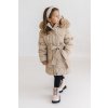 Predĺžená nepremokavá zimná bunda - Béžová (Veľkosť 152/158)