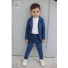 2 dielny bavlený oblek/set sako+nohavice - Modrá (Veľkosť 104/110)