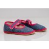 Barefoot dievčenské papuče - Modrá (Veľkosť 31)