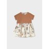 MAYORAL bavlnené dievčenské šaty tunika 2v1 - Hnedá (Veľkosť 92)