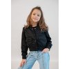 Dievčenská prechodná bunda Bomber - Čierna (Veľkosť 122/128)