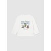 MAYORAL chlapčenské bavlnené tričko s potlačou - Cream (Veľkosť 86)