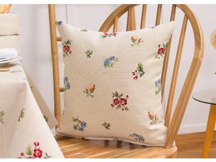 Gobelinbezug Floweret (Material Polyester/ Acryl/ Baumwolle, Größe 45/45)