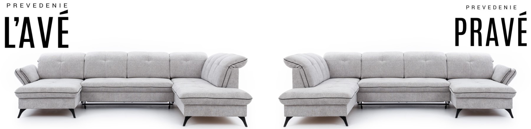 LUNARO tvar U levé a pravé provedení