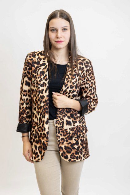 Dámské sako Bailey mini leopard tmavý