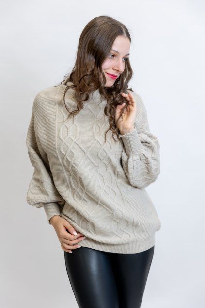 Svetr s copánkovým vzorem RILEY