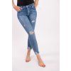 Dámské džíny s vysokým pasem modré