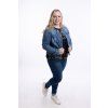 damska dzinova bunda VINTED dirty tmave modra