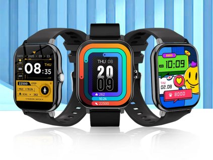 cze pl Smartwatch damske panske hodinky gumovy reminek sport bluetooth hovory cerne 7517 2