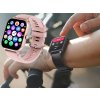 cze pl Smartwatch damske hodinky panske gumovy reminek sport bluetooth hovory ruzove 7514 5