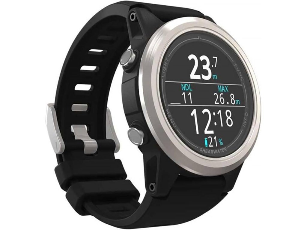 Detail puzdra z nerezovej ocele 316 a štyroch piezokeramických tlačidiel navrhnutých pre presné ovládanie v rukaviciach.