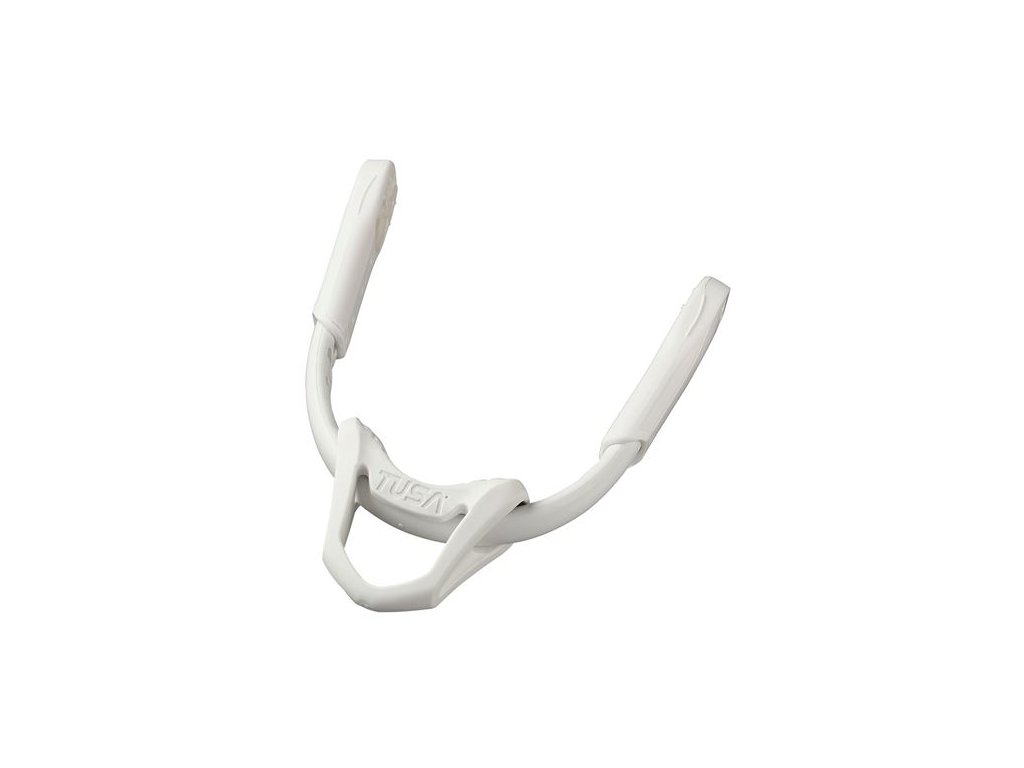 Farebná varianta v bielej farbe demonštrujúca symetriu a konštrukčné riešenie elastických segmentov pre stabilitu.