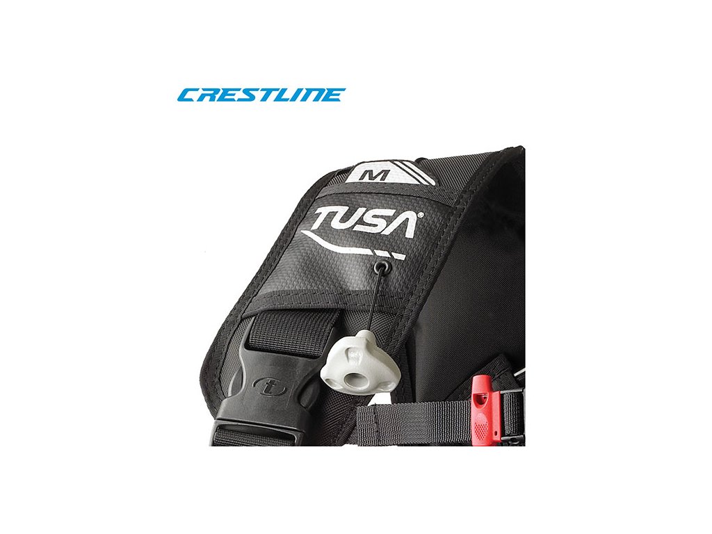 Pohľad na horný manuálny vypúšťací ventil a textúru materiálu Cordura 500D s vysokou hustotou tkania pre zvýšenú odolnosť voči abrázii.