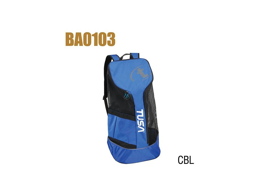 Variant v prevedení Cobalt Blue (CBL) s detailom robustného švového napojenia nylonovej a sieťovinovej časti.