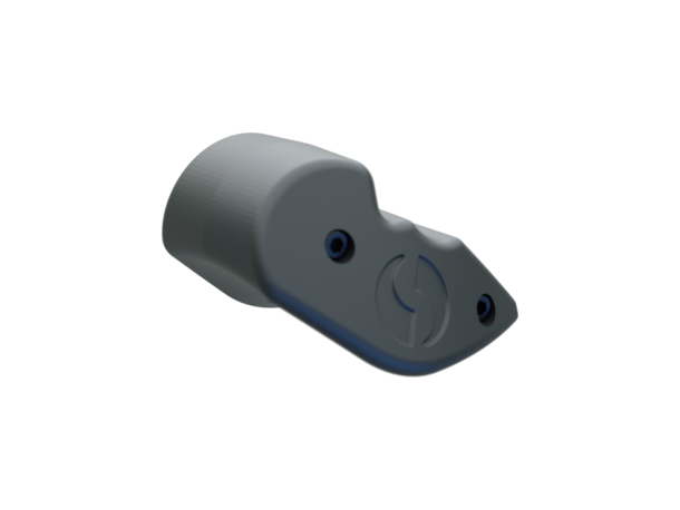 Bočný pohľad na ergonomické zakrivenie komponentu navrhnuté pre hladké obtekanie vody a elimináciu hydrodynamického šumu.