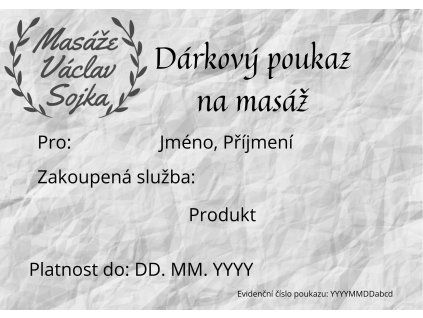 Voucher šablona
