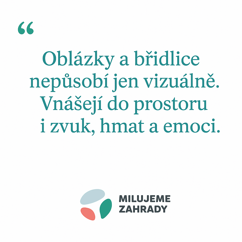 oblázky a břidlice