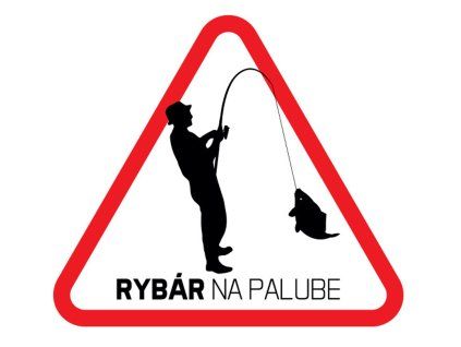 Nálepka - Rybár na palube