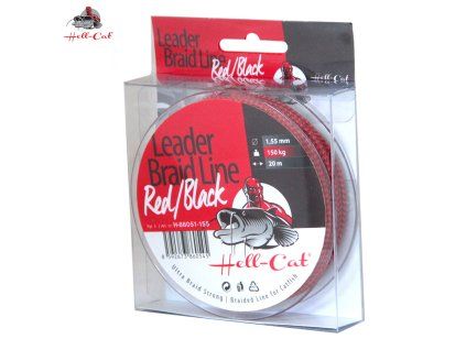 Náväzcová šnúra HELL-CAT Leader Braid Line Red/ Black