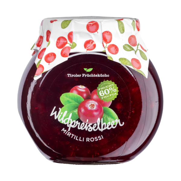 Kompót z divokých brusníc v retro balení 60 % UWE 440 g