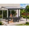 hliníková pergola LANITPLAST WALL 43 antracit + čirý PC