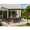 hliníková pergola LANITPLAST WALL 43 antracit + opál PC