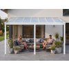 hliníková pergola LANITPLAST WALL 53 bílá + čirý PC