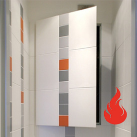 Fire-resistant access panels for plasterboard