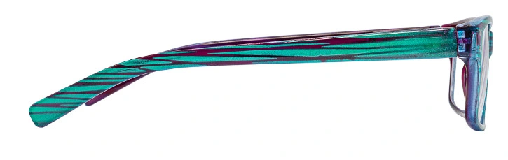detail brýlí na čtení Glassa G024 červeno/tyrkysové