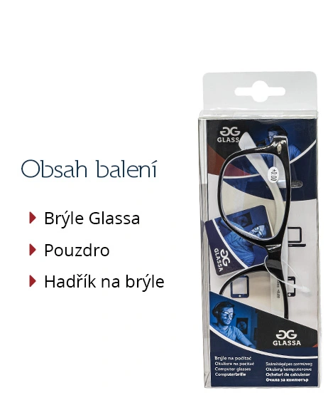 Brýle GLASSA na počítač typ PCG032 černo-bílé plastové obroučky