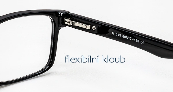 Brýle G043 černé plastové obroučky - Diskrétní elegance a BIG SIZE komfort
