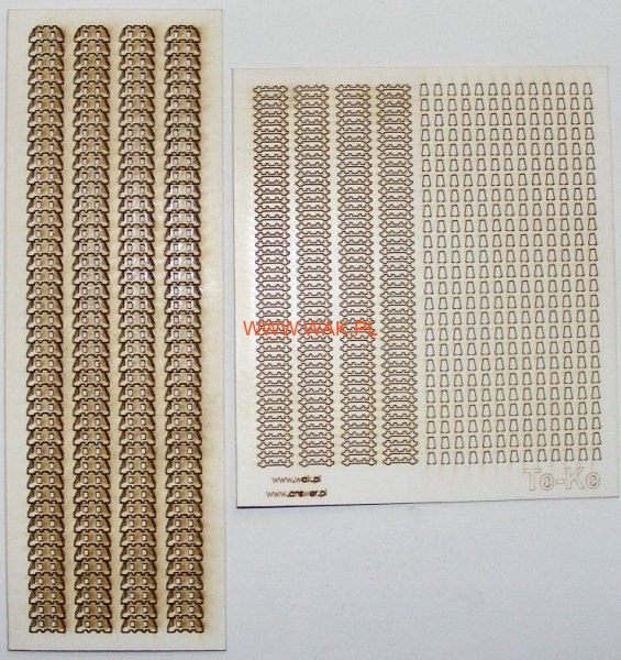 Laserom rezané 3D pásy pre tank