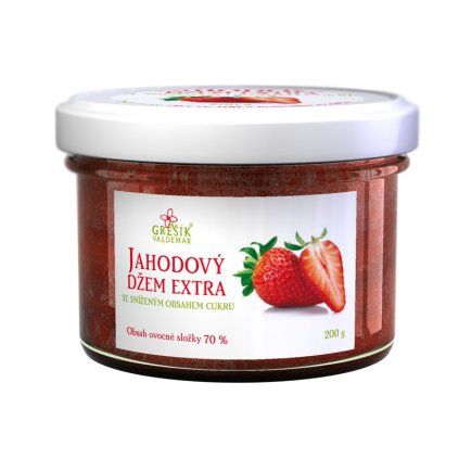 Grešík jahodový džem se sníženým obsahem cukru 200g
