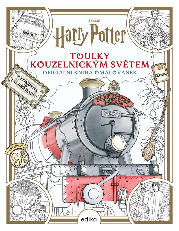 Harry Potter omaľovánky Túlky kúzelnickým svetom - 50+ ilustrácií 64 strán brožovaná väzba