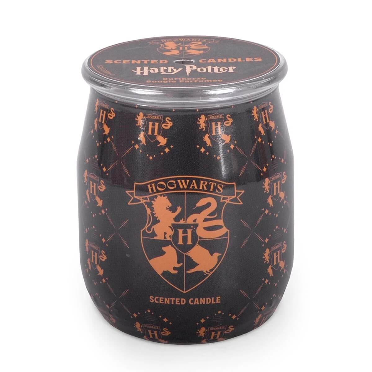Vonná sviečka Harry Potter Rokfort barel čierny pohár 90 g drevitá vôňa kompaktná