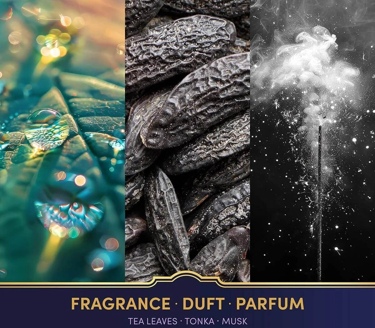 Detail vône sviečky Lumos Harry Potter jazmín ruža pačuli vanilka tonka