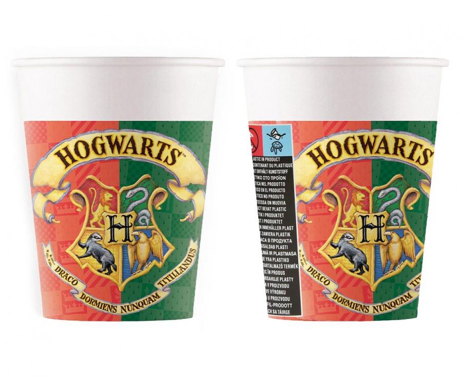Harry Potter papierové kelímky Rokfort erb 200ml 8ks